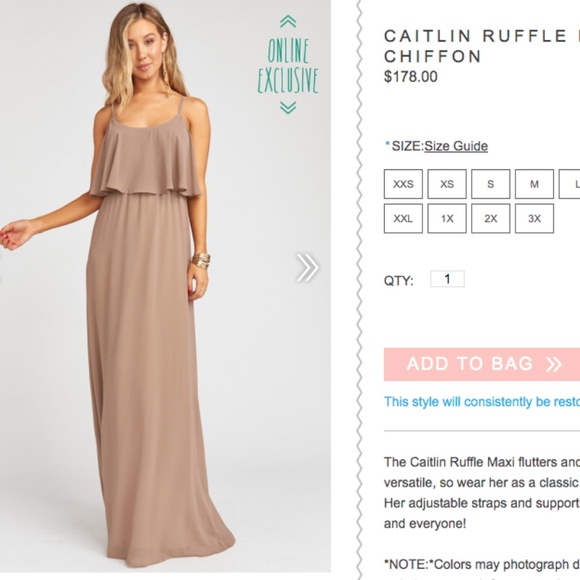 Show Me Your MuMu Dresses & Skirts - "Show Me Your Mumu" Chiffon Maxi Dress in Dune